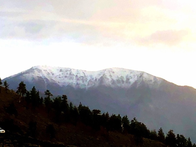 Fresh snow in the local mountains. Opening day will be here before you know it.