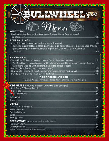 2023-Mexican Bullwheel Menu 