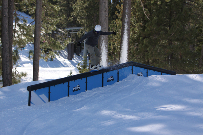 Shredding the new flat down bar bottom of Creekside.