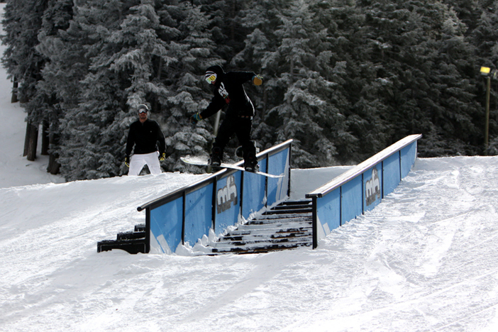 Tearing up the stairs on Lower Chisolm.