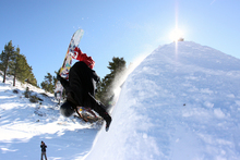 The Quarterpipe is going off on The Saddle.