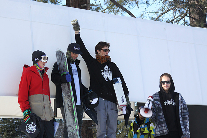 Zach, Jacob, and Nick celebrate their wins with team rider Nick Visconti!