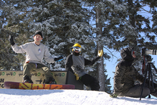 Ryan Paul & Kyle Lopiccolo enjoying a sunny day on the hill