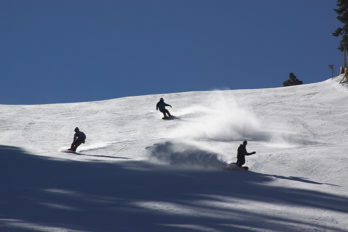 Great wide open runs like Headwall are ready for cruising.