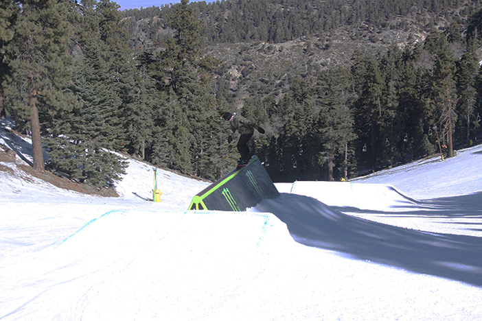 Nick hiding in the trees while he hits the Monster  Energy Doghouse.