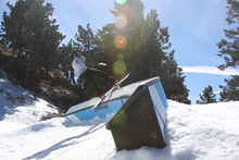 Jordan Gibson riding out the banked C-box.