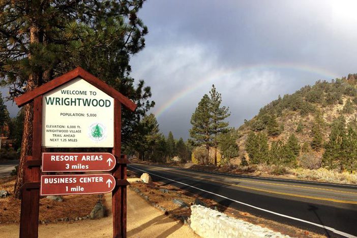 Beautiful rainbow over Wrightwood this morning.