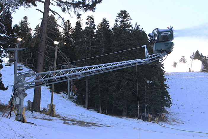 Putting new snow down on Lower Chisolm.