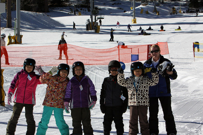 Ski school friends had a blast