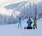 Awesome powder turns in the fresh snow