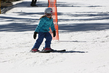 The soft spring snow and warm temps make skiing fun for all ages.