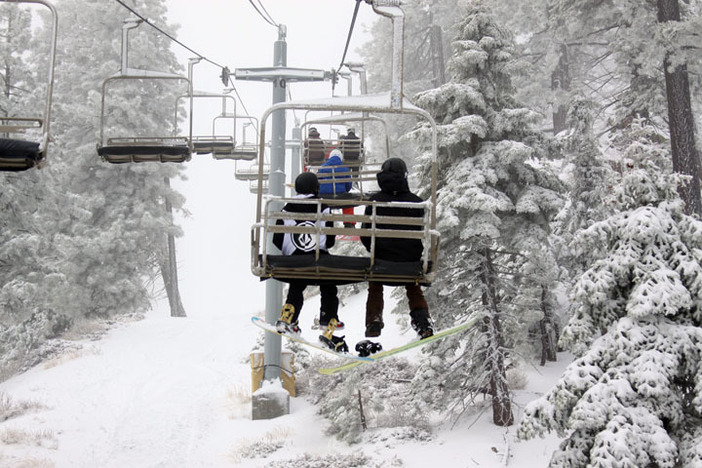 the storm dropped 6-8" of heavy powder on the resort over the weekend.