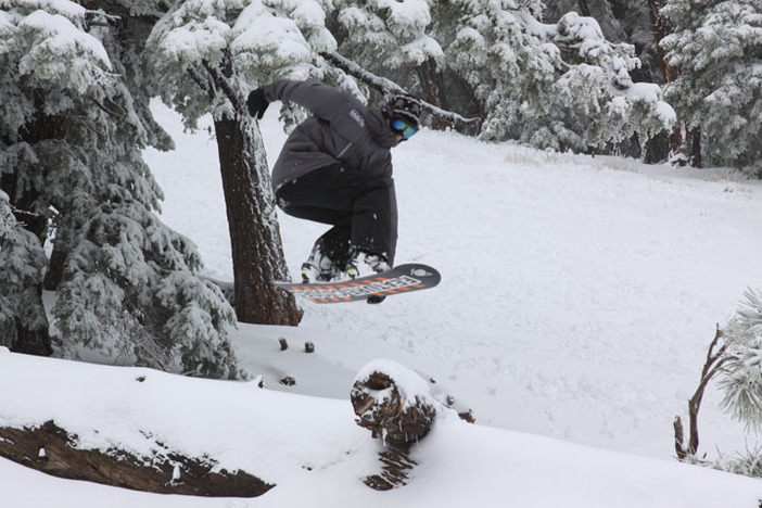 Todd jibbing a natural feature.