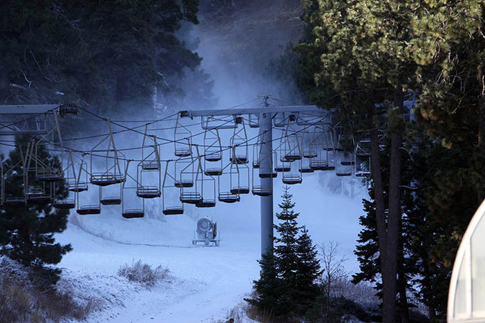 Snowmaking under way getting prepped for a 11.25.2014 opening