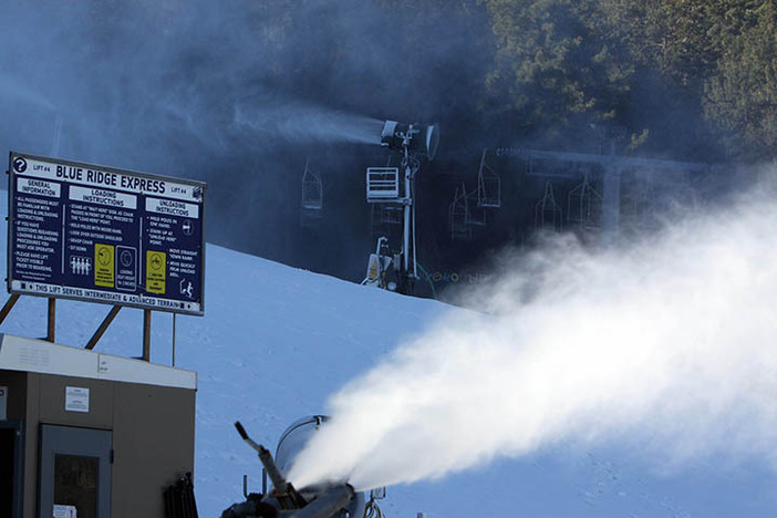 Laying down some fresh layers of snow. Opening day is 11/25.