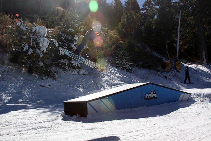 Mute grab airing over the A-frame box.