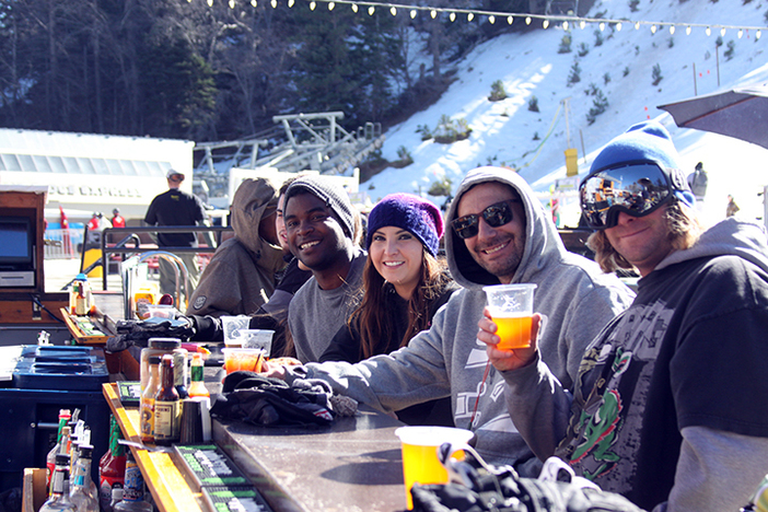 Enjoy a frosty one at the Foggy Goggle.