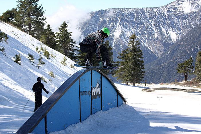 Boardsliding over the rainbow.