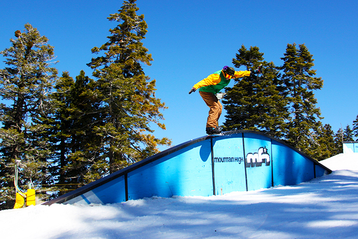 Back lip over the rainbow rail.