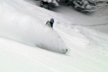 Nick blasting through the powder!