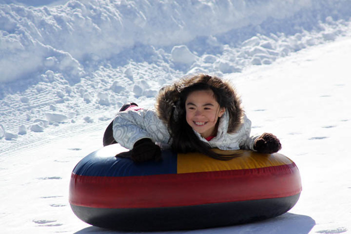 Smiles from ear to ear at the North tubing park.