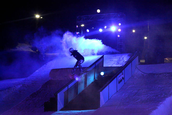 Danika Duffy stomping it out on the Large Stair Set.