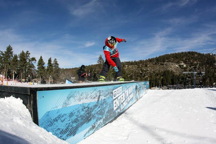 Our resident Banana was having a blast yesterday in the USASA Rail Jam comp.