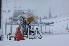 Snowmaking top to bottom at the West Resort.