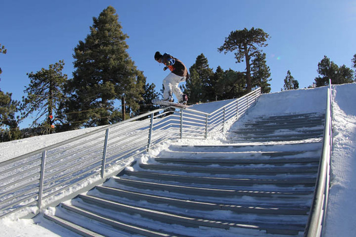 Nate Griffin making the Concert Hall handrail look easy.