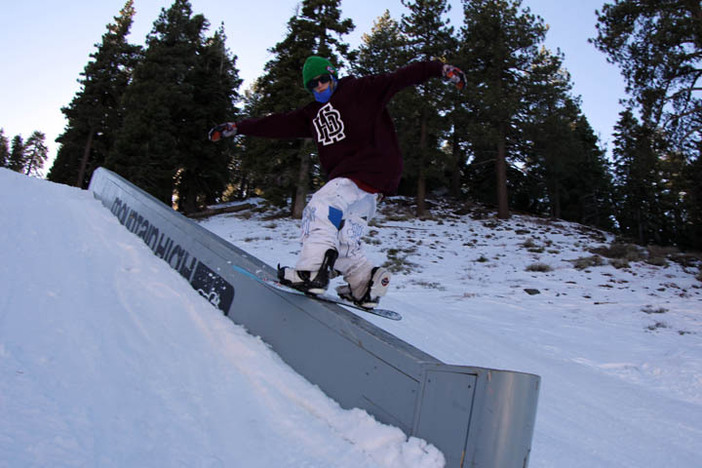 Steezy slide down the Concrete Ledge on Lower Chisolm.