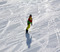 Sliding down the freshly groomed trails.