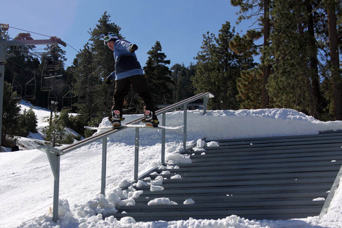 Spencer Link frontboarding the new Concert Hall Stair Set in the Playground.