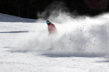 Charging through the fresh machine made packed powder.