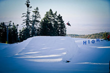 Spencer Link launching over the last jump on Pipeline.