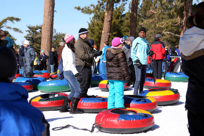 Grab a tube at the North Pole Tubing Park.