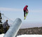 Zach with the double tail grab off the new corrugated pole jam.