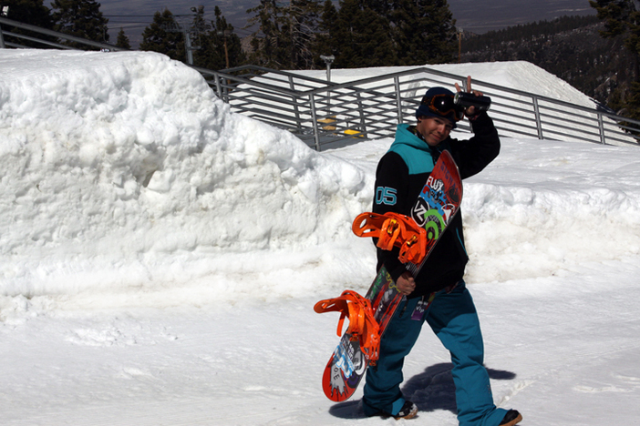 Team rider Spencer Link sessioning the Concert Hall Handrail.