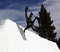 Nick Sibayan throwing a stylish hand plant on the big quarterpipe.