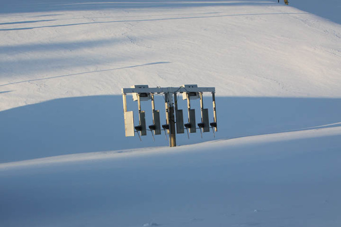 Four Inches of new snow from yesterday's storm.