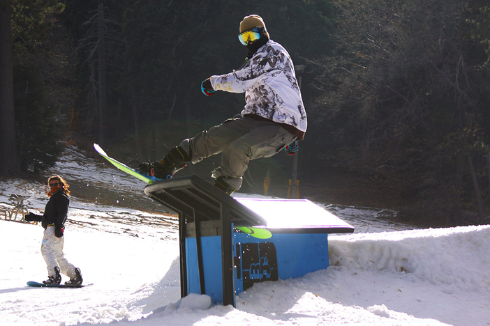 Schroeder with the Front Side Lipslide through the C-Box