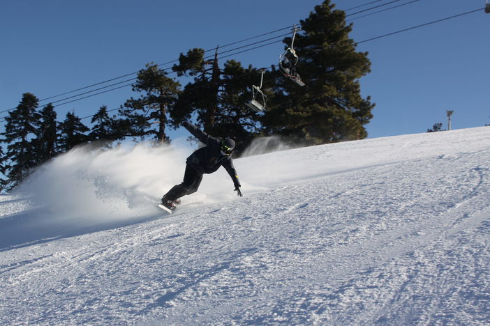 Lay some fresh carves on steep and fast Wyatt.