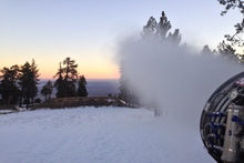 Snowmaking ran for a little over 24hrs and than stopped for the day but is scheduled to resume tonight.