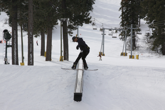 Board slide on Creekside.