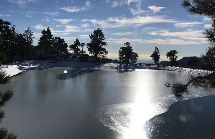 Full reservoir ready for snowmaking. 