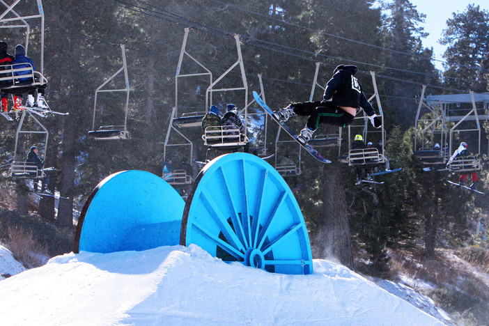 Alley-oop over the Giant Spool.