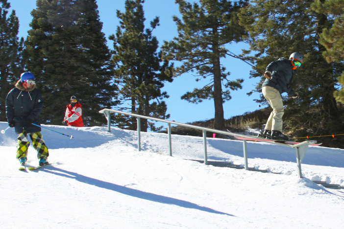 Ski Slide Bagel out on the down stair set.