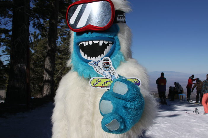 The Yeti is on the mountain today. Come get your Yeti stickers.