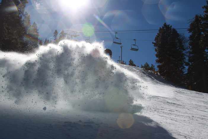 Carving up the packed powder on Catch you later.