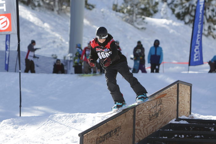 USASA Rider throwing down a backside board pretzel out in the Competition yesterday.