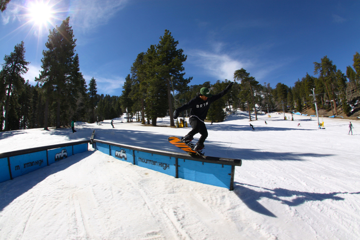 Boardslide through the Y Rail.